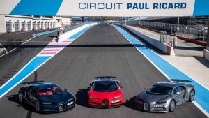 Bugatti Chiron et Chiron Sport en piste en France