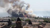 Feu de forêt dans le sud de la France: incendie criminel
