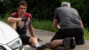 Geraint Thomas dit qu'il a eu "la chance" d'éviter une blessure grave dans l'accident du Tour de Suisse