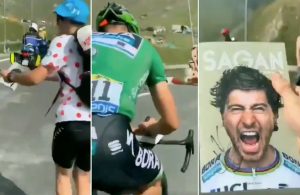 Watch: Peter Sagan signe un autographe pour un fan du Tour de France lors de l'ascension du Tourmalet